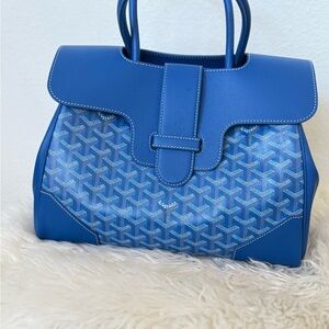 Elegant Blue Designer Handbag